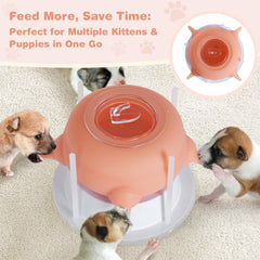 Elevonix Nursing Nipple Puppy Feeder stable base prevents tipping during feeds