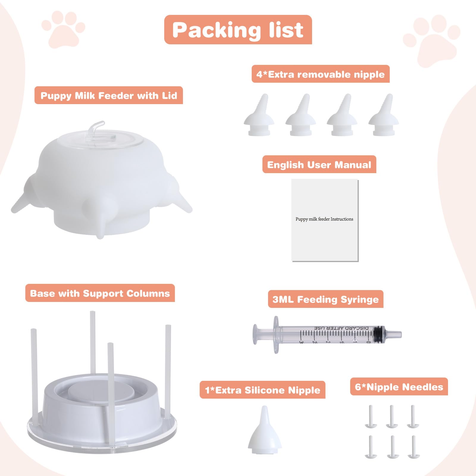 Elevonix drip-free nipple design reduces mess during multiple-pet feeds.