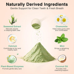 elevtc dog dental powder in a bowl highlights breath-freshening potential.