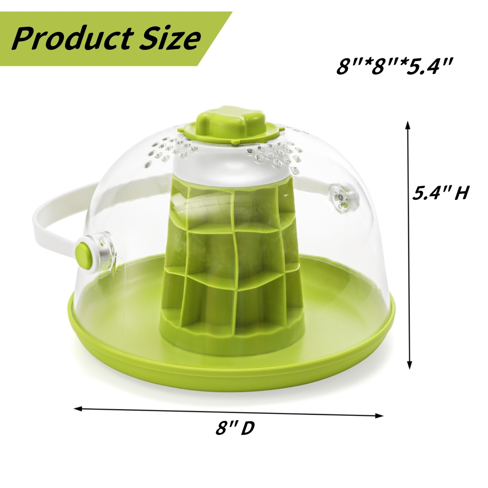 ELFULLY snail terrarium carry handle enables easy transport on desk or shelf.
