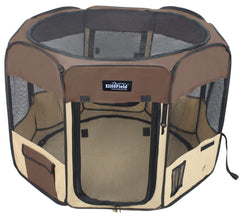 EliteField 2-Door Soft Pet Playpen, fully assembled for instant indoor or outdoor use.
