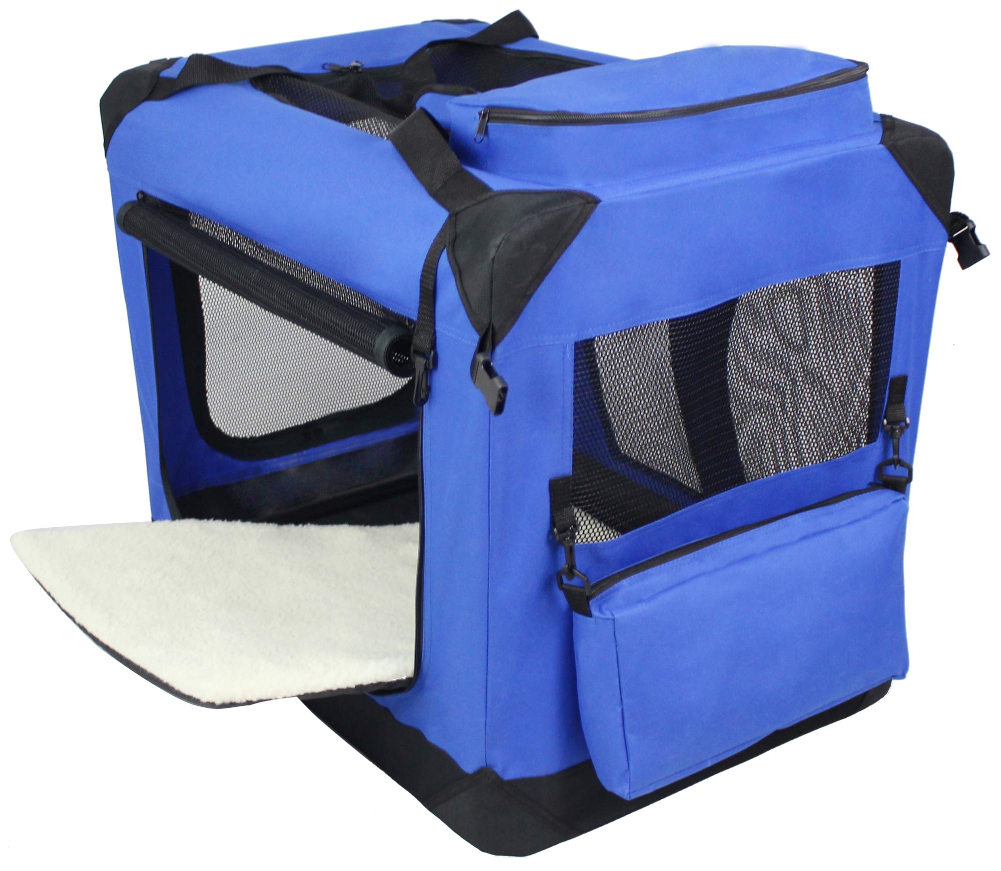 EliteField 3-Door folding crate top view highlights easy access and ventilation.