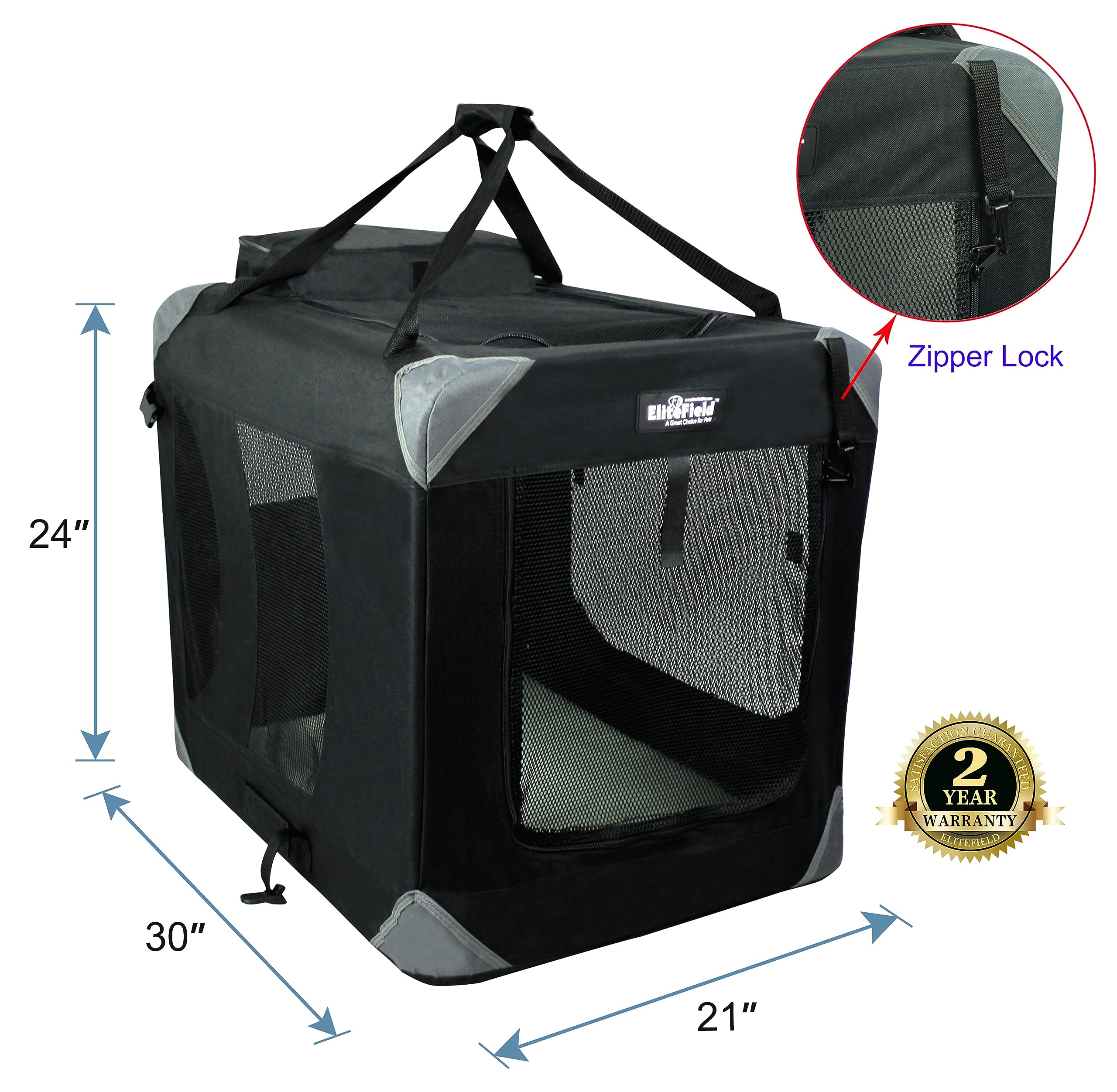EliteField 3-door top-doors mesh design for bright, breathable space.