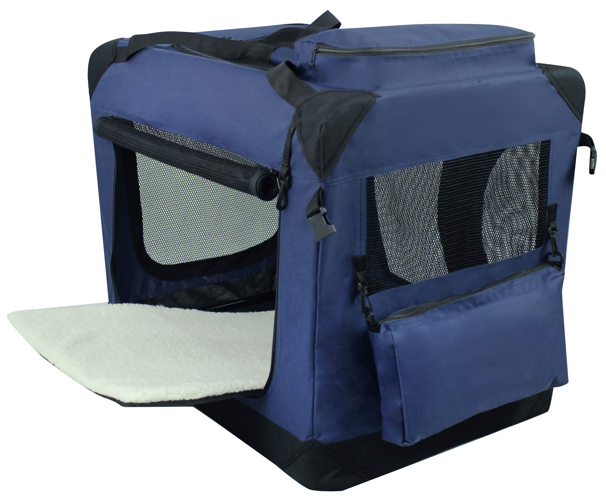 EliteField soft dog crate steel frame, sturdy construction supports dogs safely during adventures.