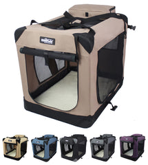 EliteField 30-inch soft dog crate assembled for easy setup and transport.