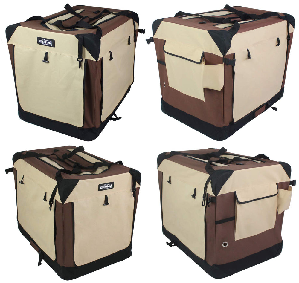 EliteField 4-Door Soft Crate includes free carrying bag for easy transport