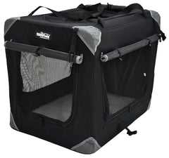 EliteField 4-Door soft dog crate front door for secure entry and visibility.