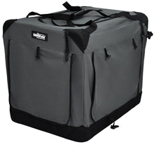 EliteField 4-Door Soft Dog Crate front view with spacious interior for comfortable lounging.