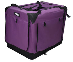 EliteField 4-Door Soft Dog Crate front view with spacious interior for comfortable lounging