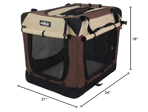 EliteField 4-Door Soft Crate sturdy steel frame supports in-home or outdoor use