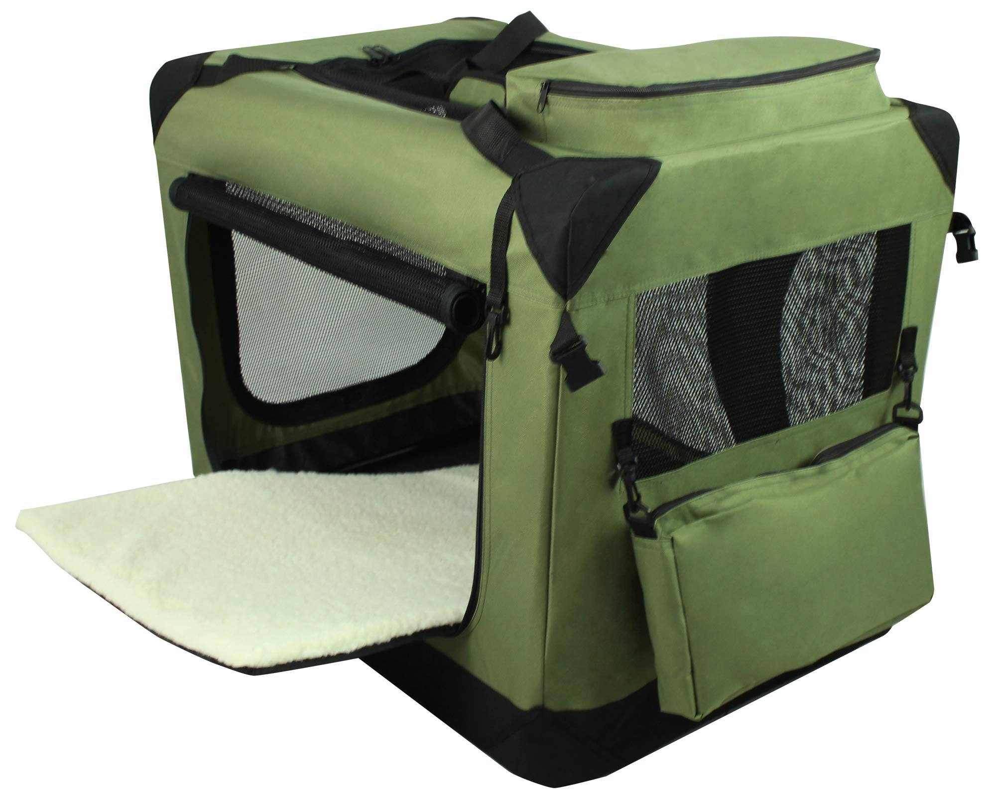 EliteField crate doors and mesh panels show breathability and access.