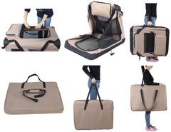 EliteField crate includes carrying bag and fleece bed for convenient at-home or on-the-go comfort.