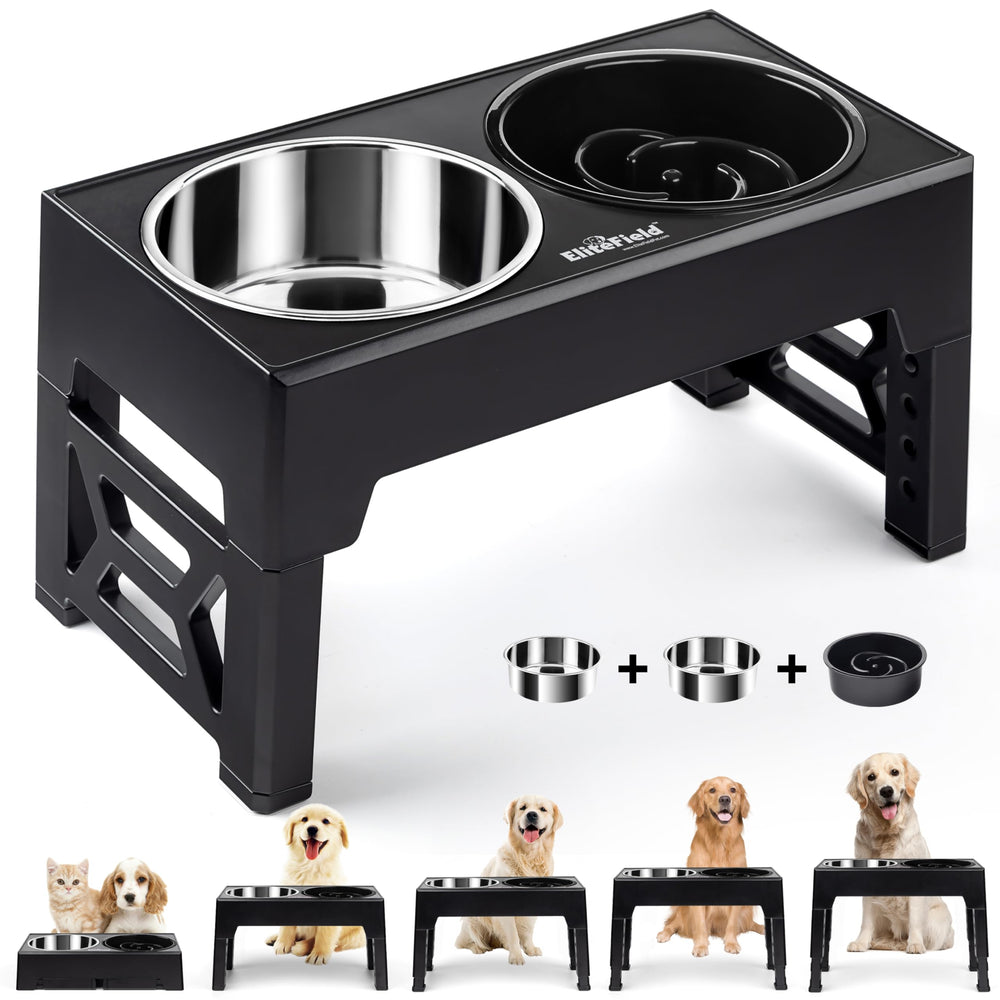 EliteField elevated dog bowls foldable setup showcase for easy storage and travel