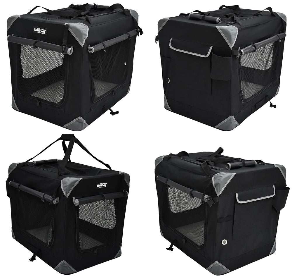 EliteField front and side doors with zipper locks boost safety.