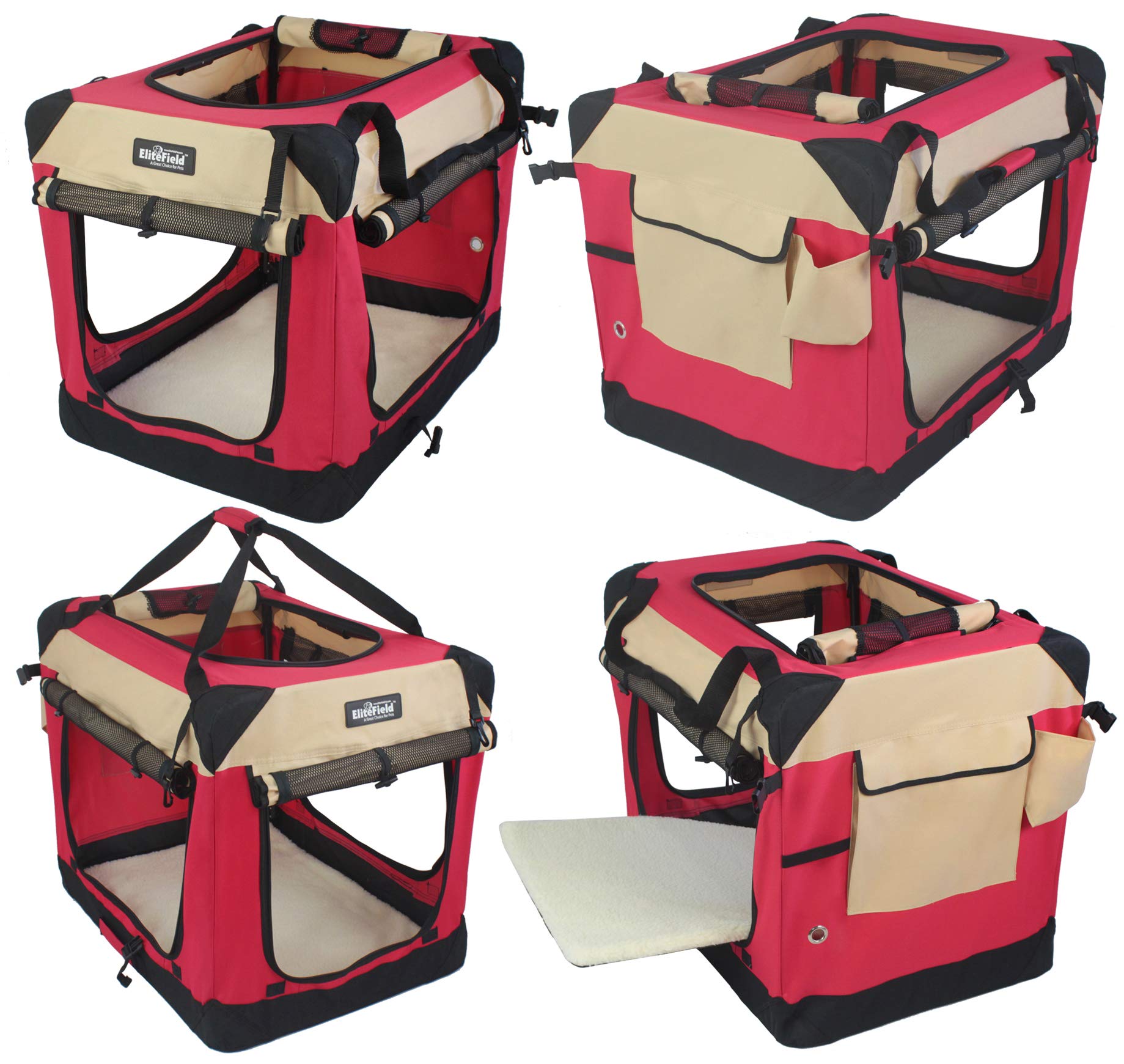 EliteField front zipper lock secures entry for added safety during use
