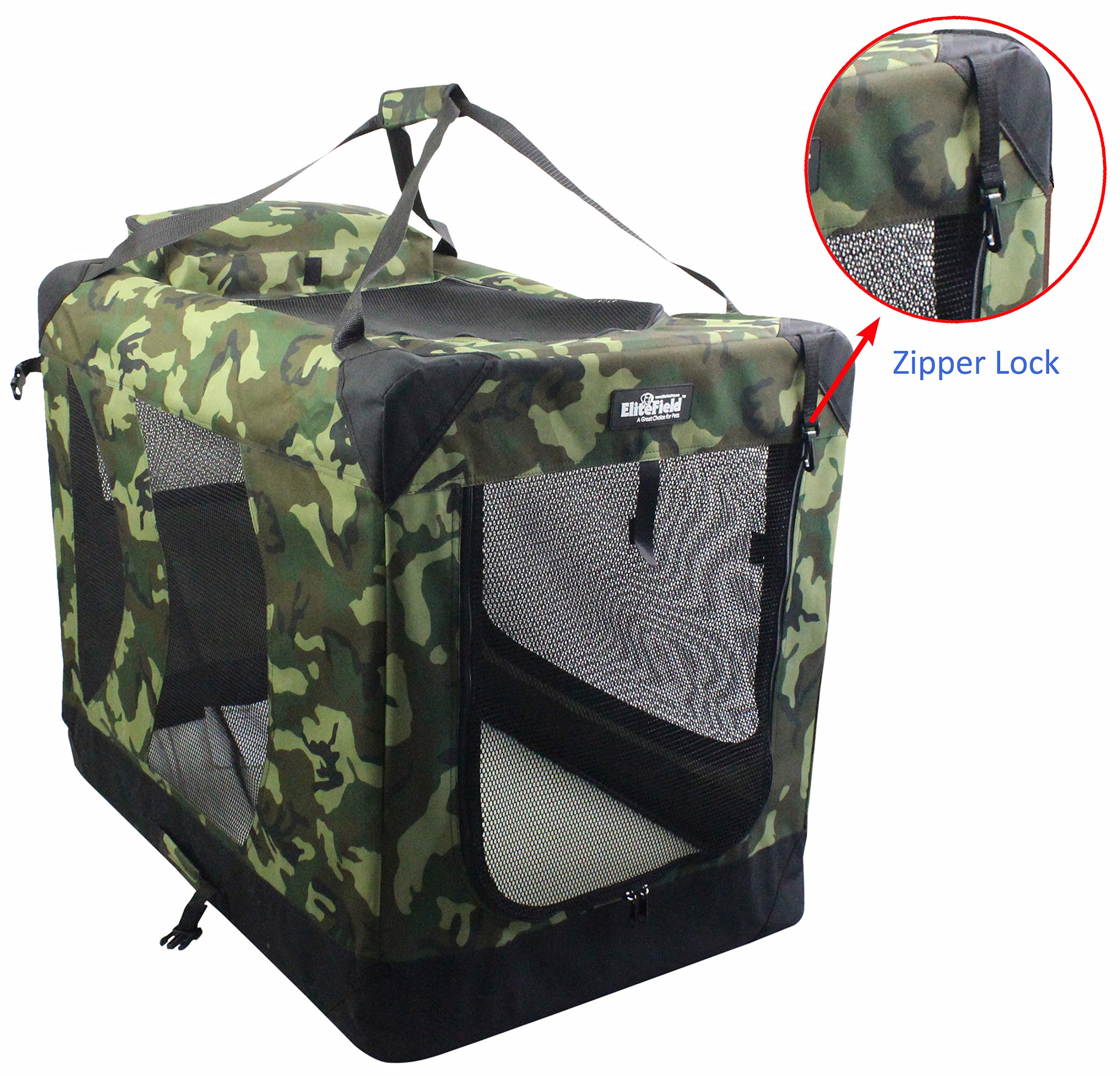 EliteField crate with carrying bag offers easy transport and storage.