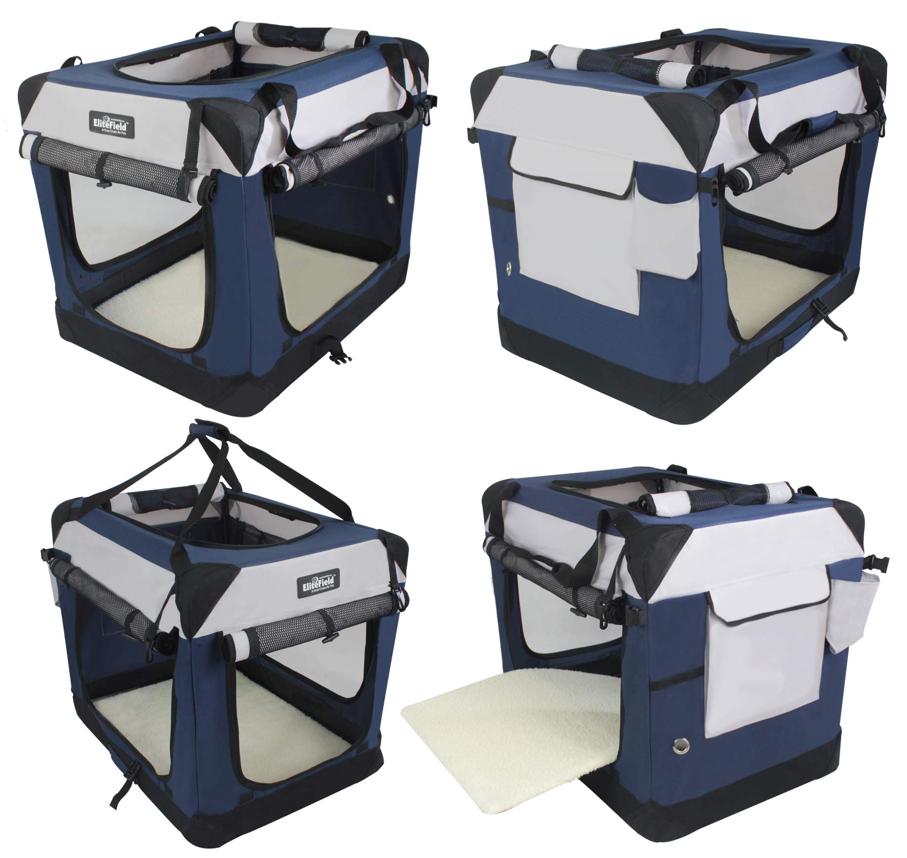 EliteField carrying bag with straps enables easy travel and storage.