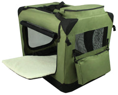 EliteField soft dog crate with carrying bag for portable transport and storage.