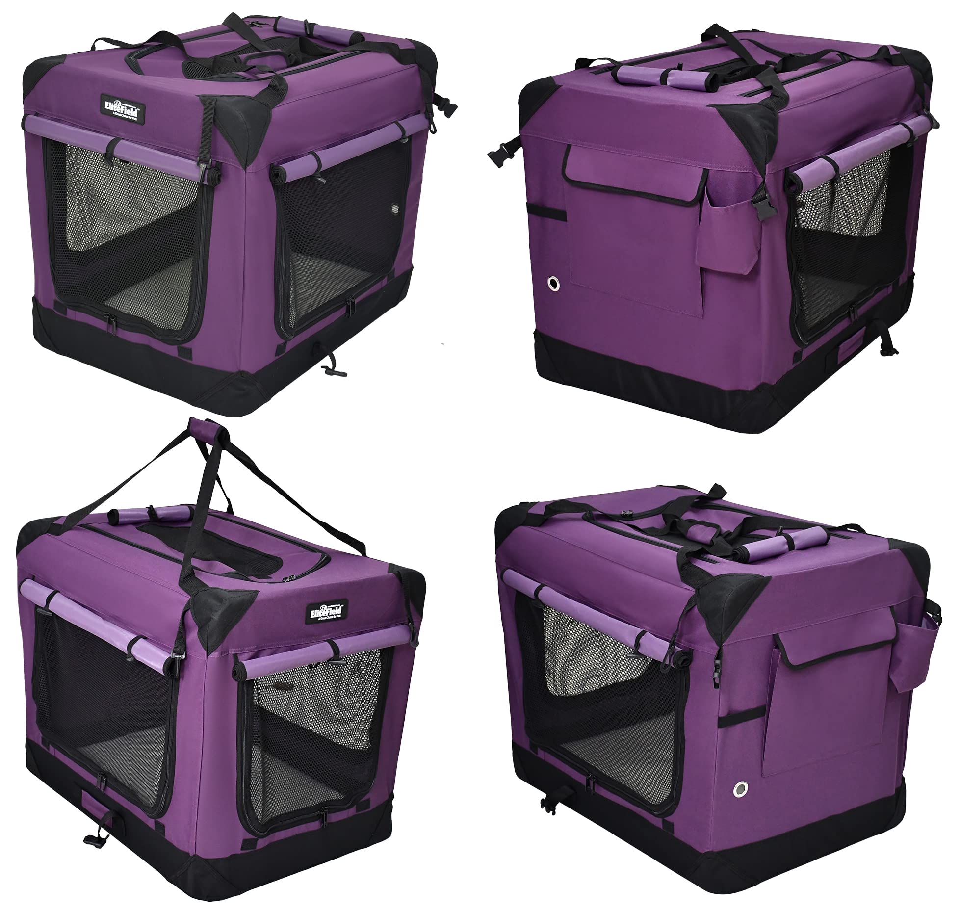 EliteField soft dog crate curtains offer shade to reduce barking