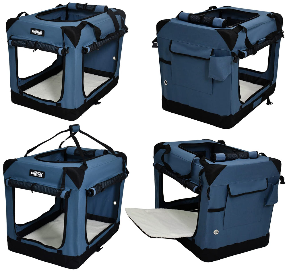 EliteField fleece bed adds cozy comfort inside the crate