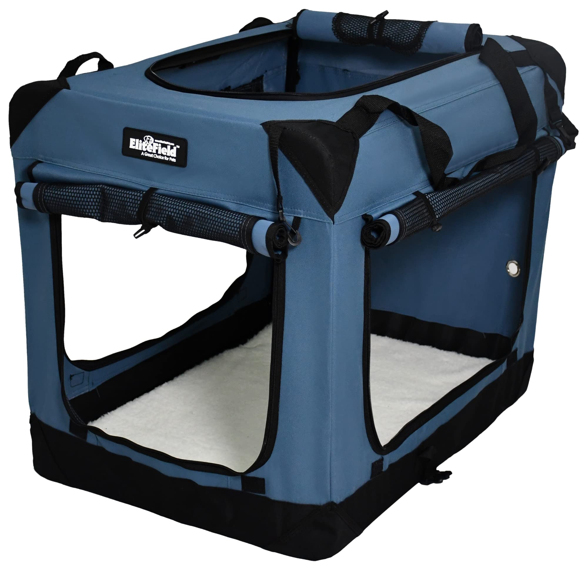 EliteField crate folded to 3 inches tall for easy storage