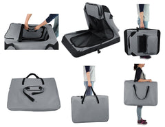 EliteField crate folded to 3 inches for compact storage.
