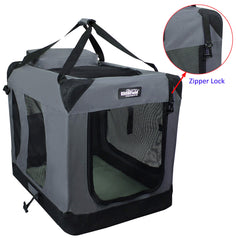 EliteField soft dog crate three mesh doors for breathable access and versatile placement.