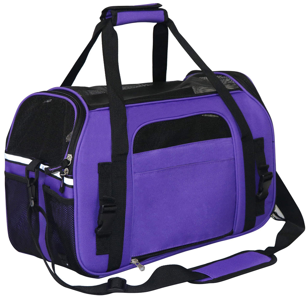 EliteField soft pet carrier back sleeve for suitcase compatibility.