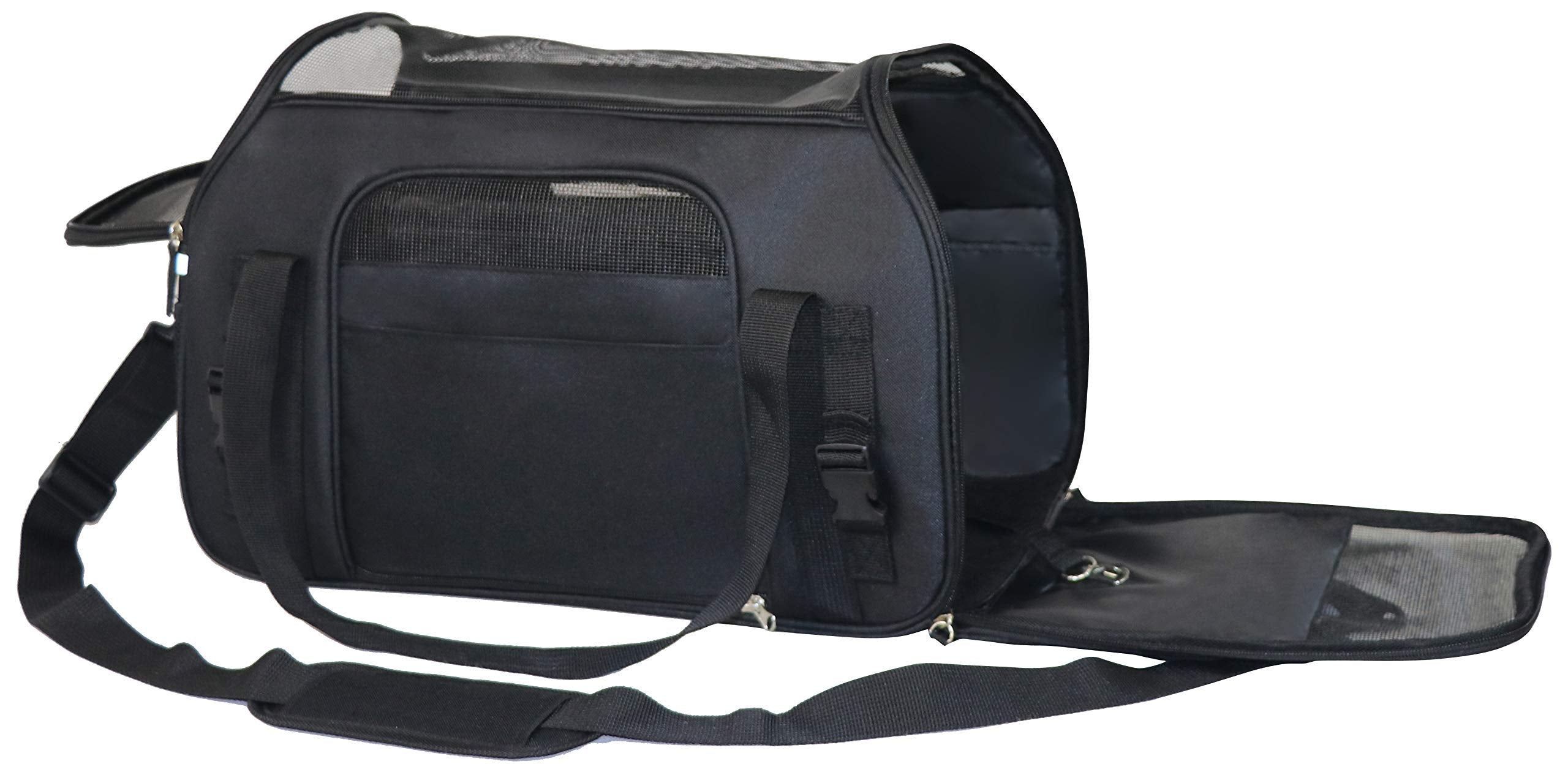 EliteField soft pet carrier interior with removable fleece bed and hard support board