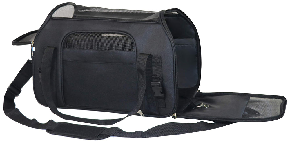 EliteField soft pet carrier interior with removable fleece bed and hard support board