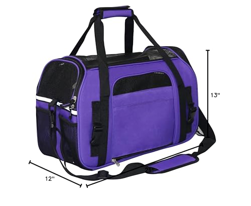 EliteField soft pet carrier side pockets keep food and accessories handy.