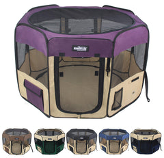 EliteField soft pet playpen front doors provide easy access and supervision