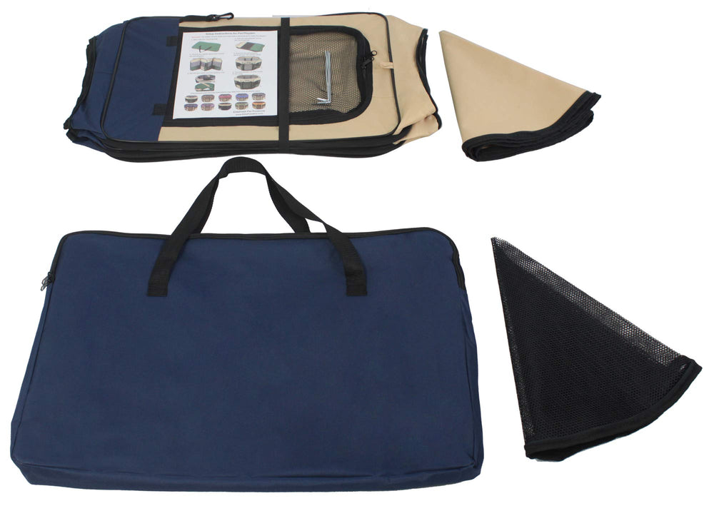 EliteField soft pet playpen outdoors with ground stakes for stable ventilation and play