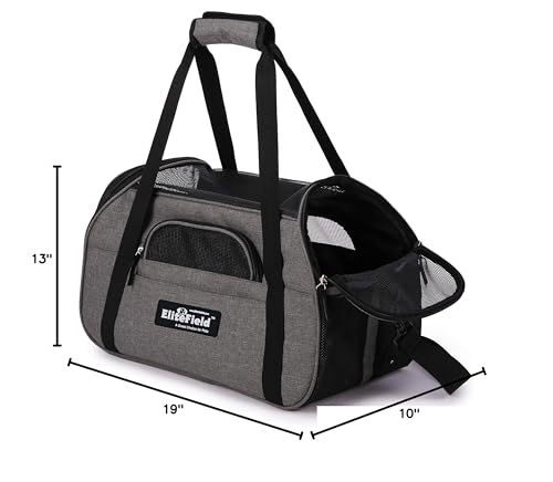 EliteField soft-sided pet carrier padded shoulder strap offers flexible carrying