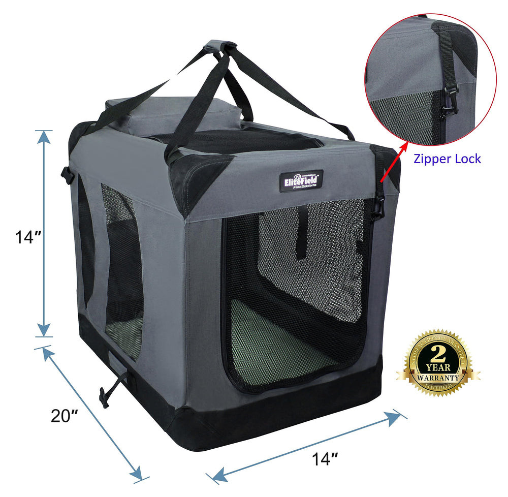 EliteField crate with three mesh doors highlighting easy access and breathability