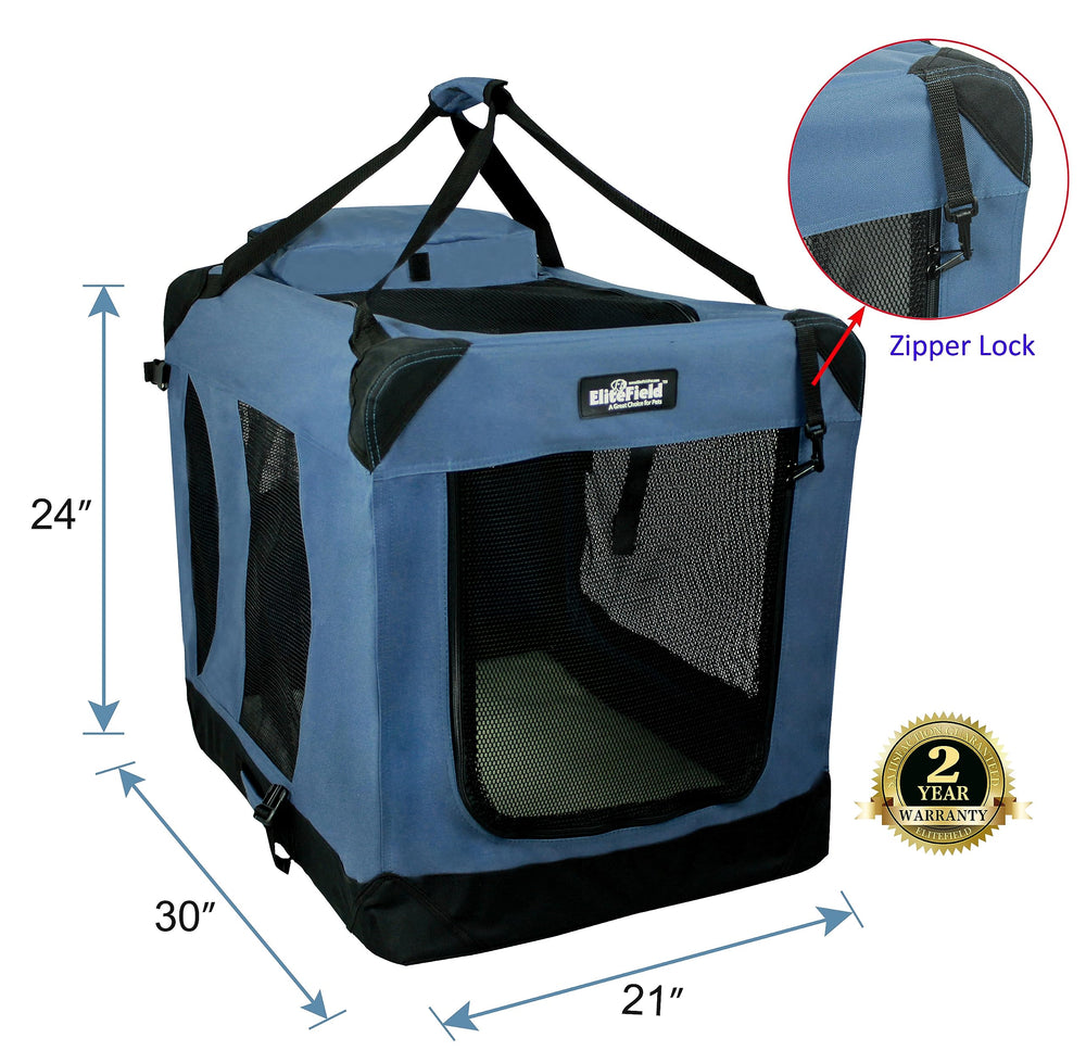 EliteField three-mesh-doors top-front-side design enables easy access and ventilation.