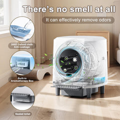 Ellenpent odor control system inside cover traps smells for a fresher home