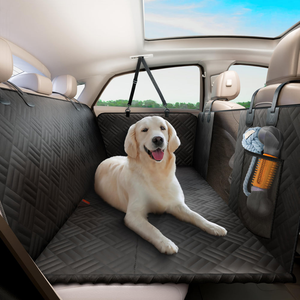 ELLINI dog car seat cover back-seat extender increases space for comfortable dog stretches