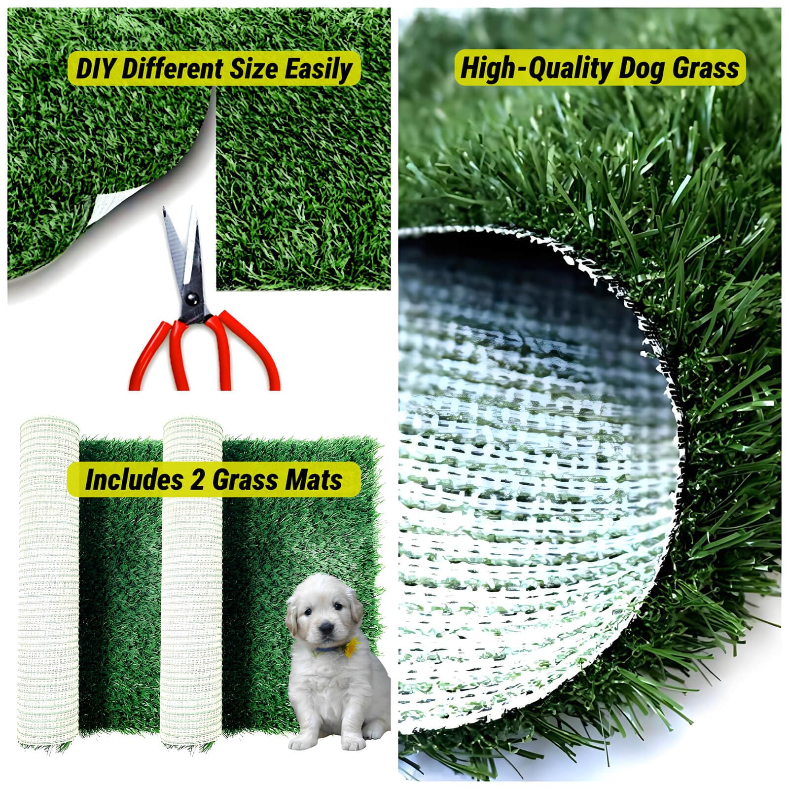ELLOTY soft realistic turf closeup showing gentle texture ideal for pets