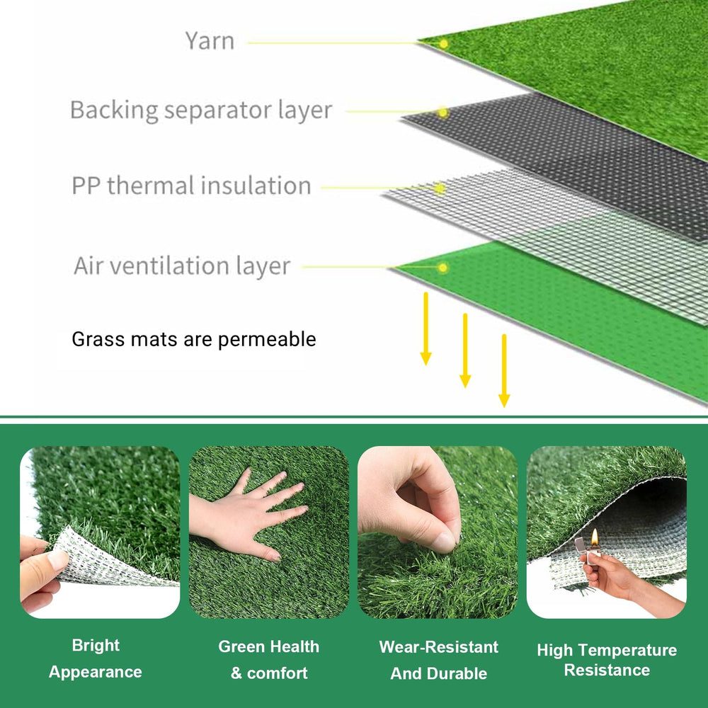 ELLOTY weatherproof patio dog grass suitable for indoor or outdoor use