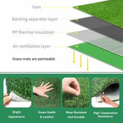 ELLOTY weatherproof patio dog grass suitable for indoor or outdoor use