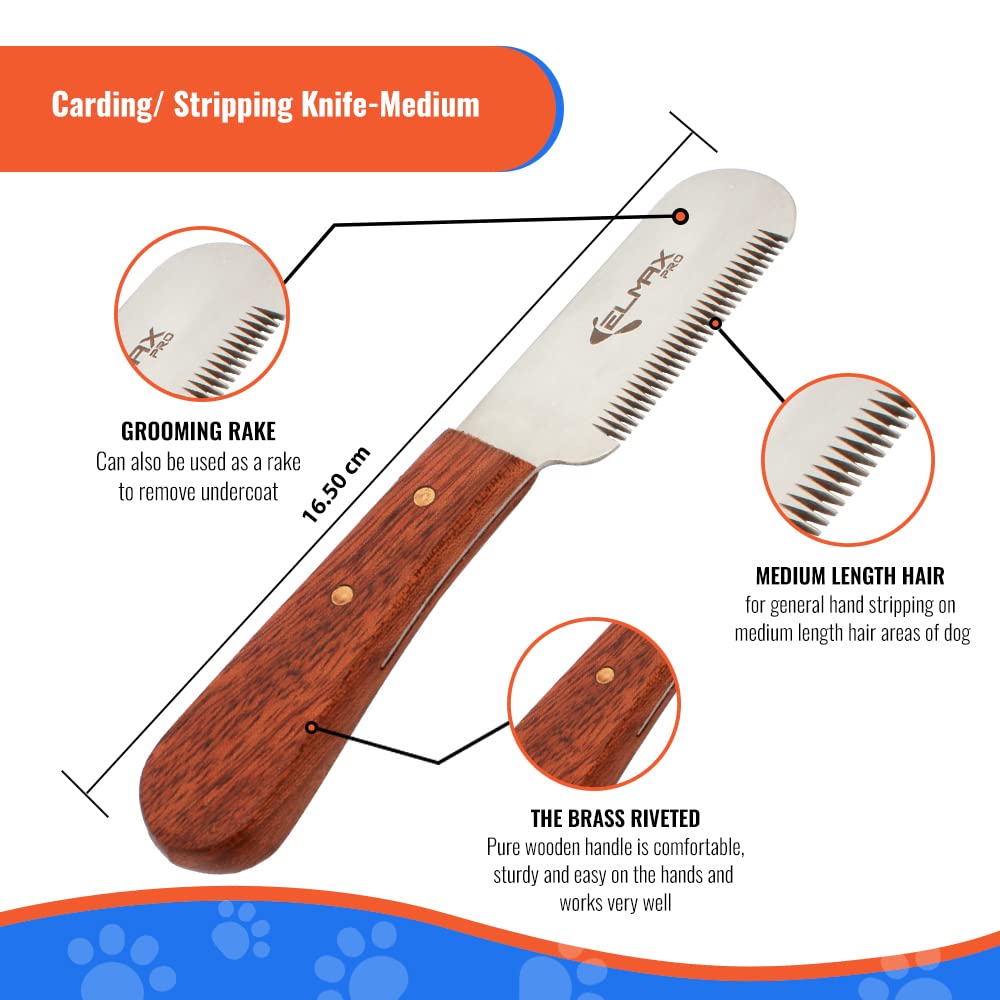 Elmax Pro professional stripping knife close-up shows durable stainless-steel blade.