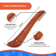 Elmax Pro rosewood handle ergonomic grip for comfortable grooming sessions.