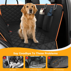 Elouta dog car seat cover side flaps orange shield doors