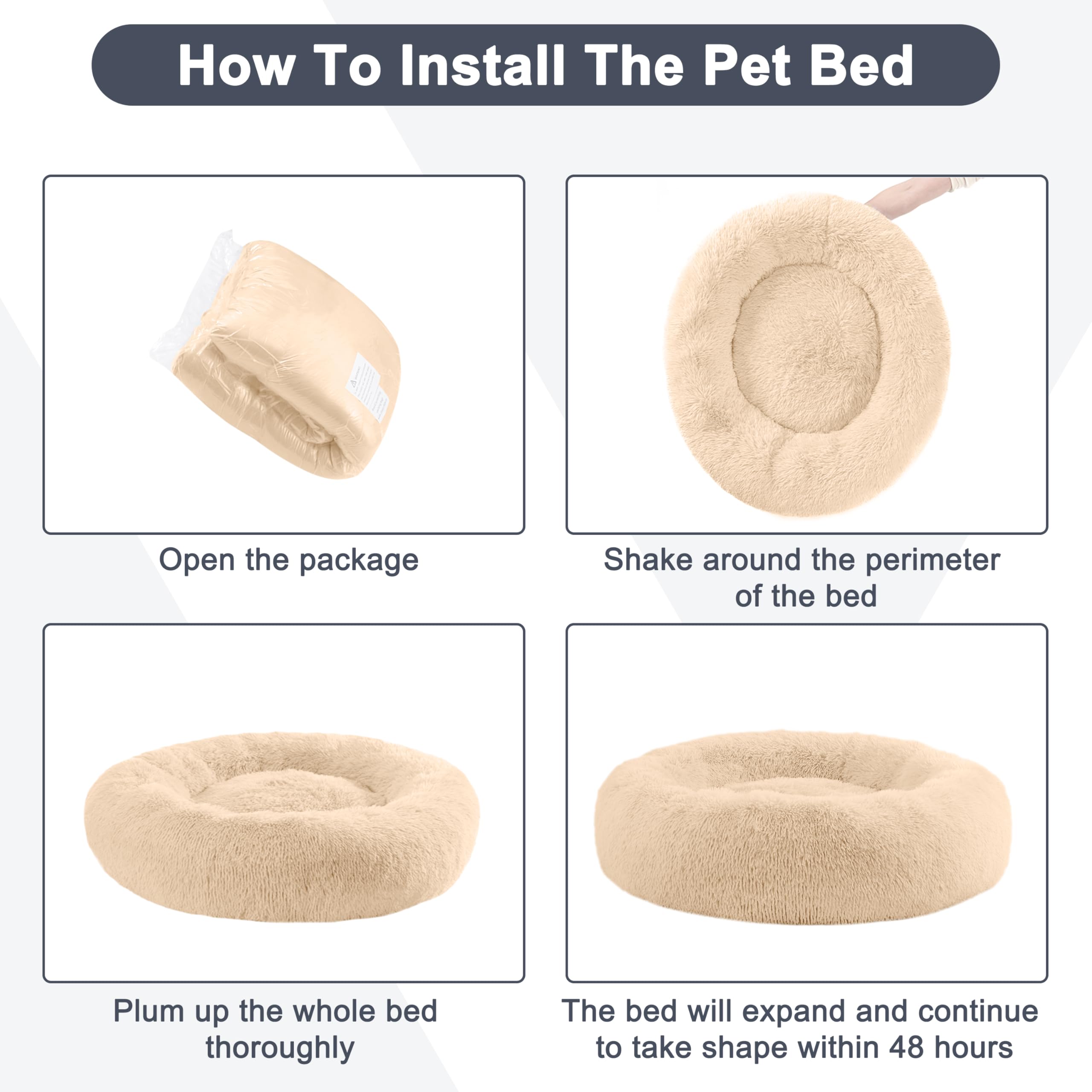 ELSKER&HOME size-23-inch-pet-bed fits small breeds up to 30 lbs.