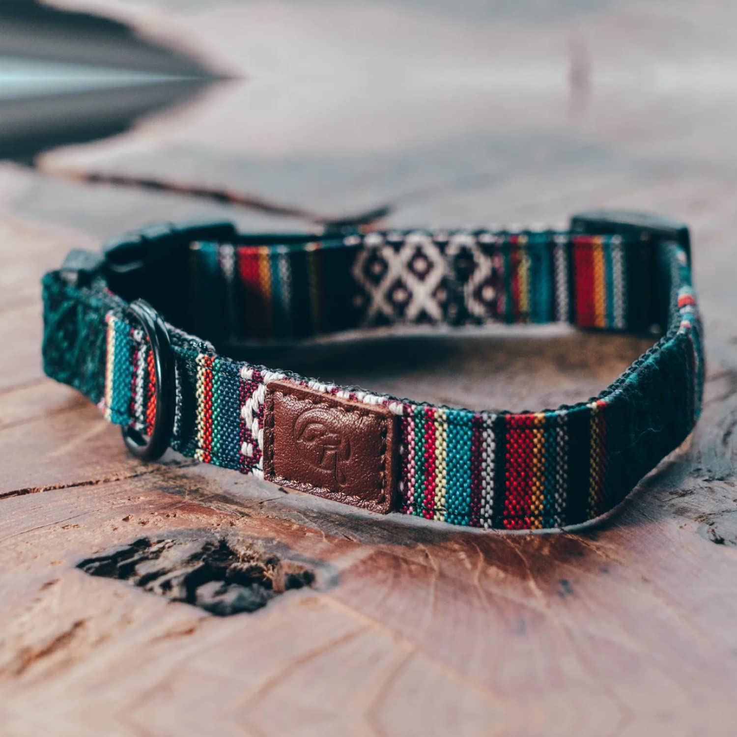 Embark Pets Adventure Dog Collar adjustment sliders close-up enabling quick fit for changing sizes.