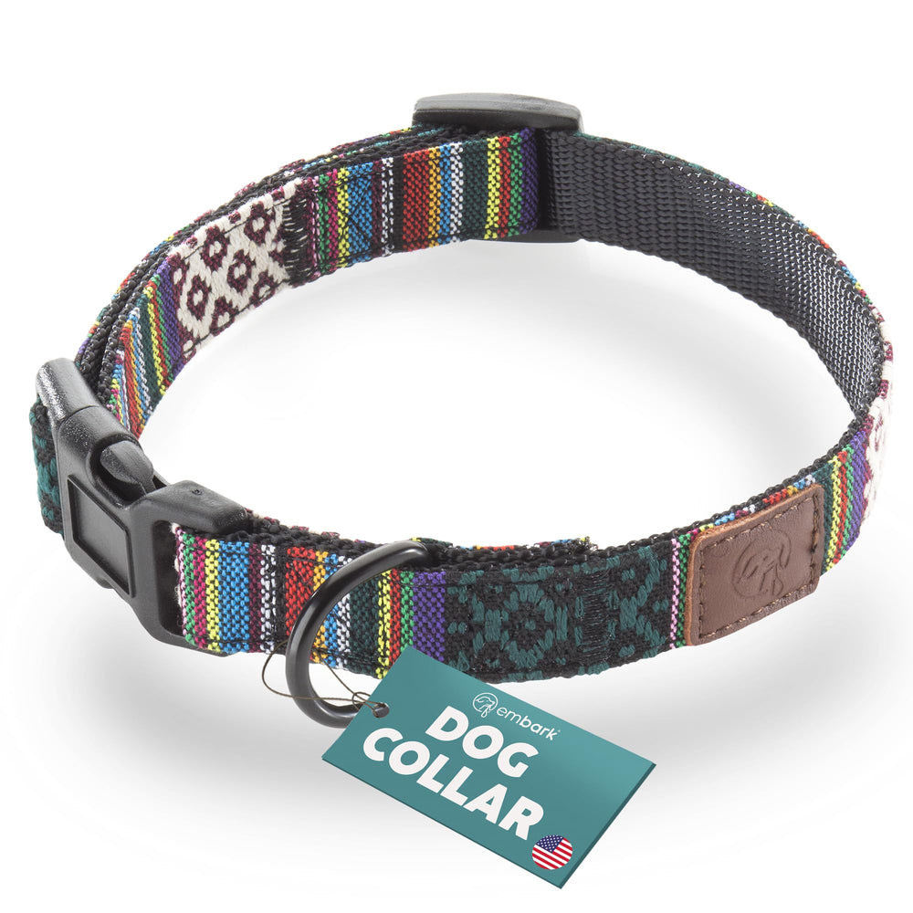 Embark Pets Adventure Dog Collar pattern close-up showcasing durable nylon and vibrant print for daily adventures.