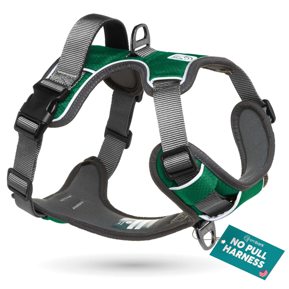 Embark Pets Adventure harness side view shows durable build for large dogs' daily walks.