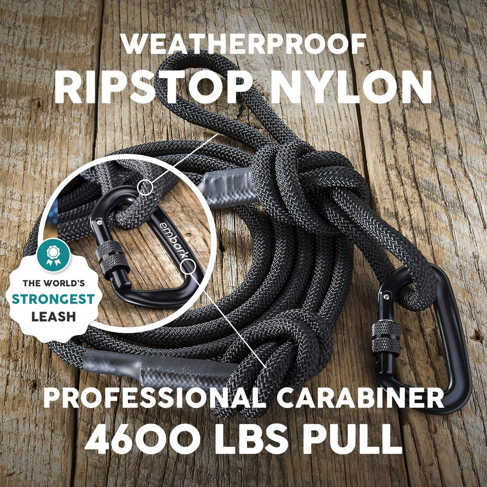 Embark Pets Adventure Pro Leash rugged braided rope supports active dogs on challenging trails.