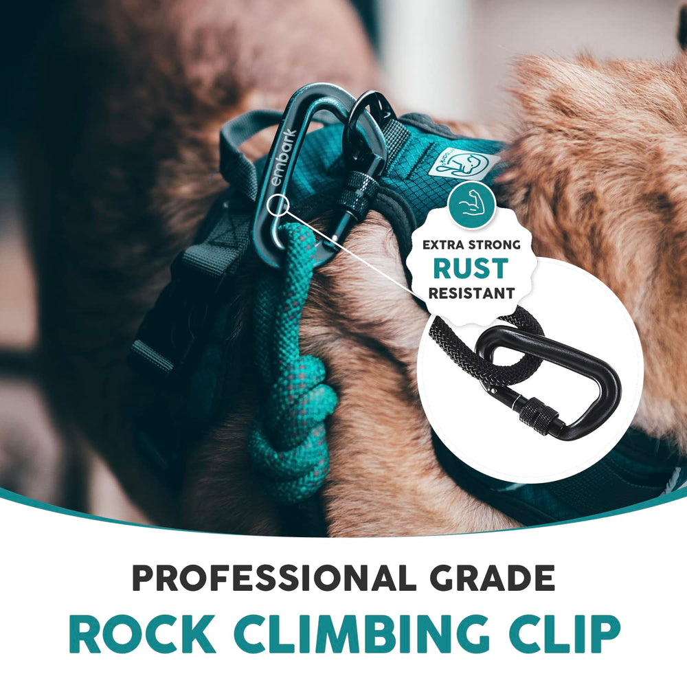Embark Pets Adventure Pro Leash sturdy stitching boosts safety on rough terrain and alpine trails.